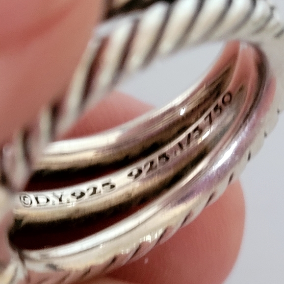 David Yurman Hematite Diamond Onyx Confetti Ring - Picture 2 of 8